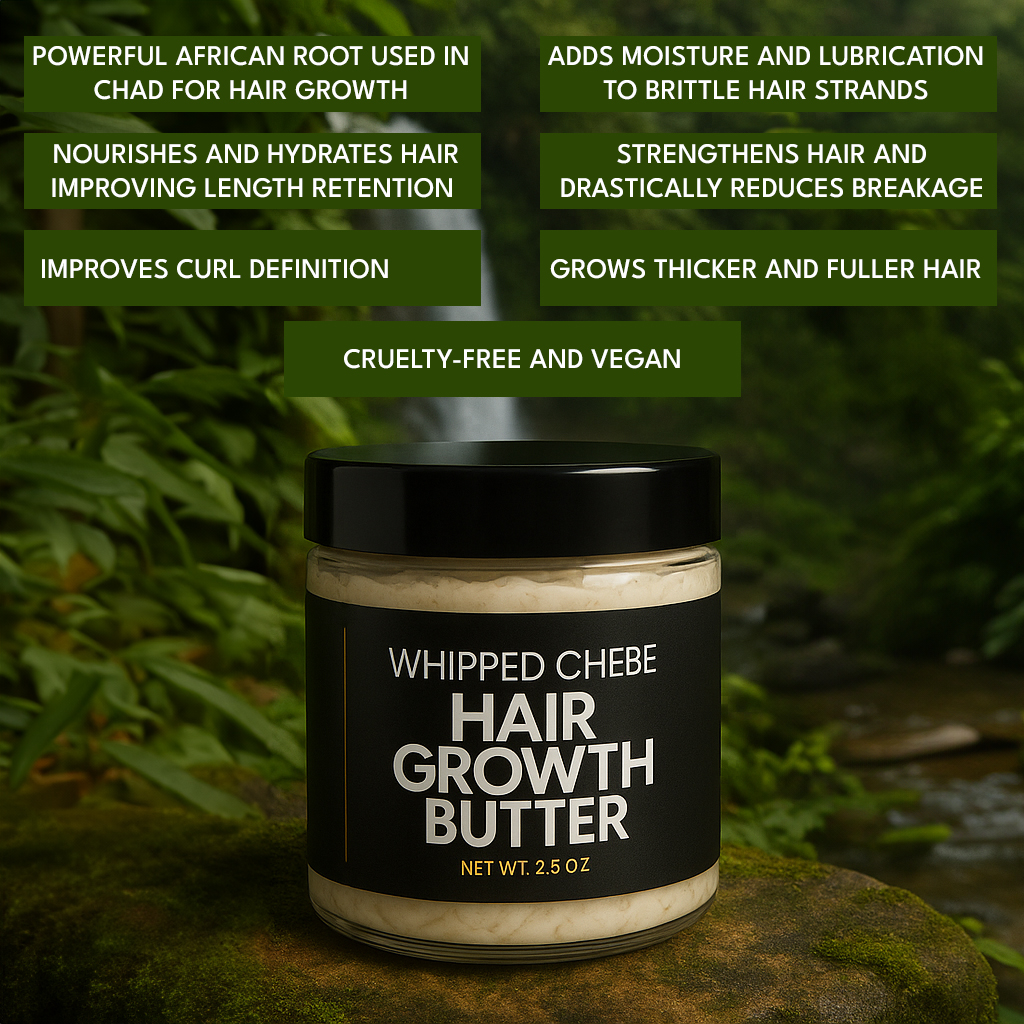 Ultimate Growth Bundle - Growth Elixir Shampoo + Mane Milk Conditioner + Majestic Mane Thirst Quench Leave-In Conditioner + Majestic Mane Rejuvenation Hair Mask + Fenugreek Hair Growth Serum + Whipped Chebe Hair Growth Butter - 34 oz