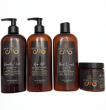 Wash Day Bundle - Growth Elixir Shampoo + Mane Milk Conditioner + Majestic Mane Thirst Quench Leave-In Conditioner + Majestic Mane Rejuvenation Hair Mask - 28 oz