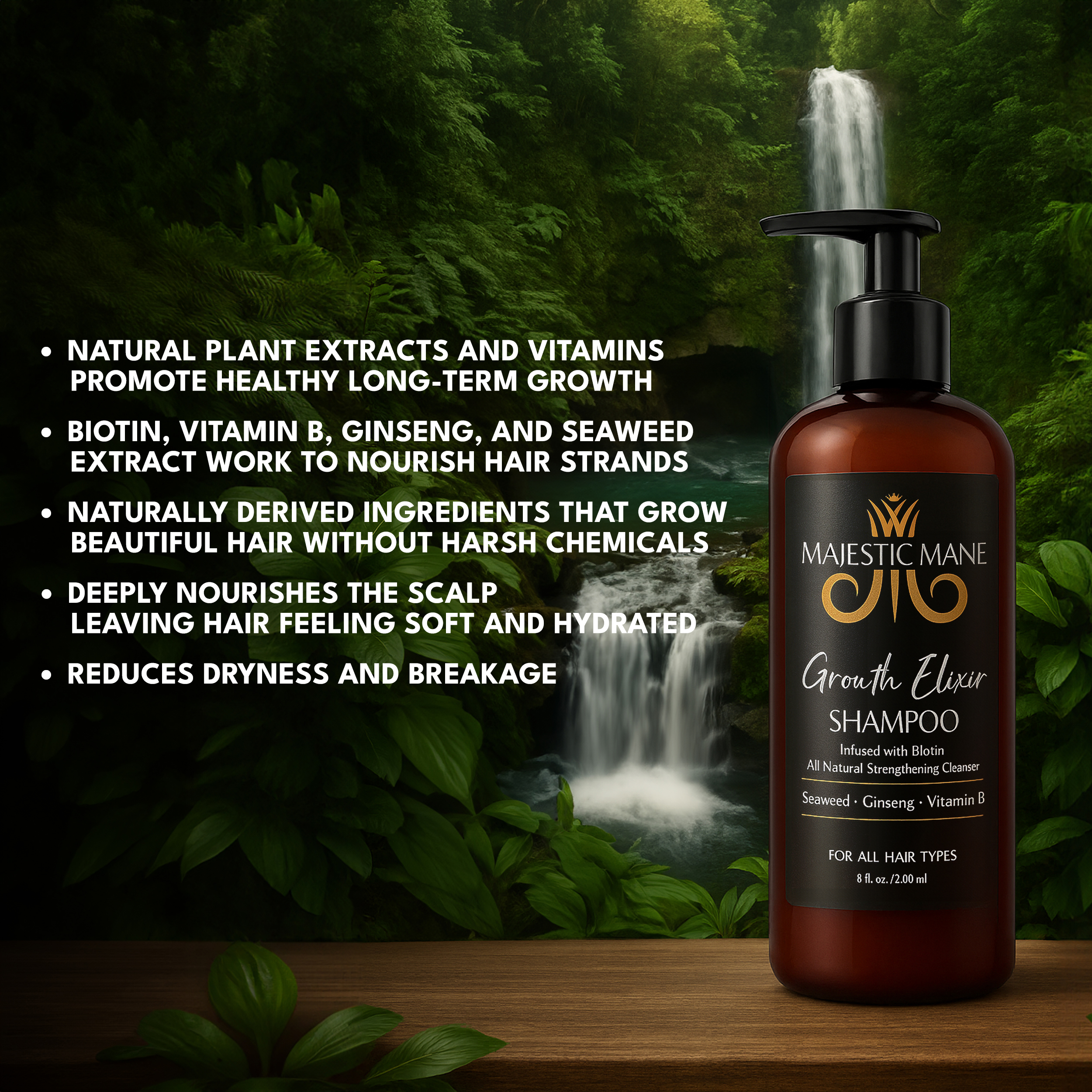 Growth Elixir Bundle - Growth Elixir Shampoo + Mane Milk Conditioner - 16 oz
