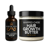 Herbal Growth Bundle - Fenugreek Hair Growth Serum + Whipped Chebe Hair Growth Butter - 6 oz